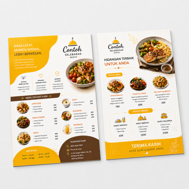 Buku menu softcover